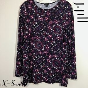 J. Jill Floral Long Sleeve Size X-Small Pullover